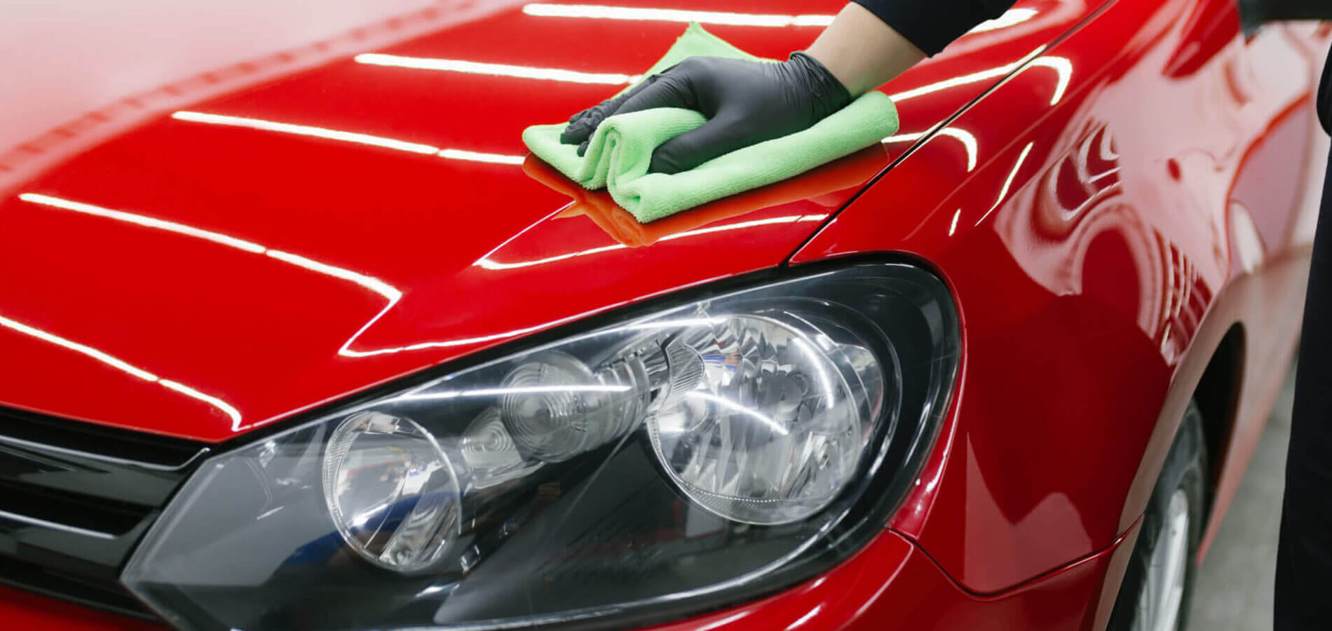 A Man Cleaning Car With Microfiber Cloth, Car Detailing (or Vale